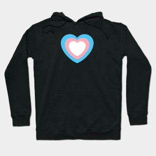 Transgender Flag Colors as Heart Hoodie